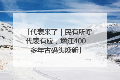 代表来了｜民有所呼代表有应，增江400多年古码头焕新