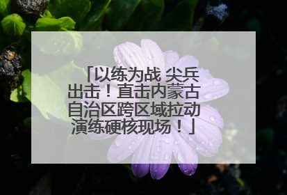 以练为战 尖兵出击！直击内蒙古自治区跨区域拉动演练硬核现场！