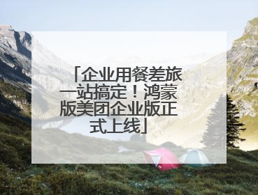 企业用餐差旅一站搞定！鸿蒙版美团企业版正式上线