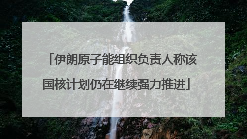 伊朗原子能组织负责人称该国核计划仍在继续强力推进