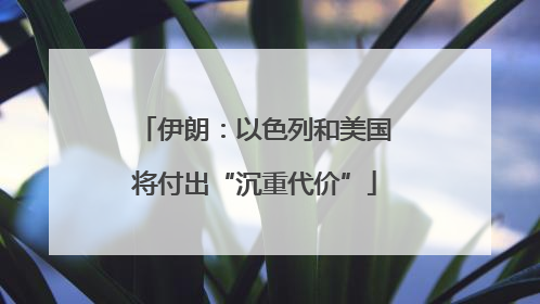 伊朗：以色列和美国将付出“沉重代价”