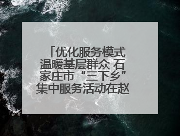 优化服务模式 温暖基层群众 石家庄市“三下乡”集中服务活动在赵县举行