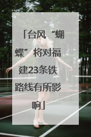 台风“蝴蝶”将对福建23条铁路线有所影响