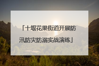 十堰花果街道开展防汛防灾防溺实战演练