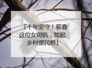 十年坚守！蕲春这位女司机，驾起乡村便民桥