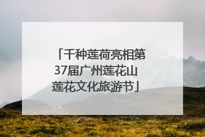 千种莲荷亮相第37届广州莲花山莲花文化旅游节