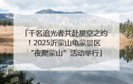 千名追光者共赴星空之约！2025沂蒙山龟蒙景区“夜爬蒙山”活动举行