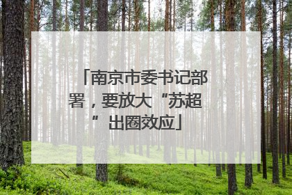 南京市委书记部署，要放大“苏超”出圈效应