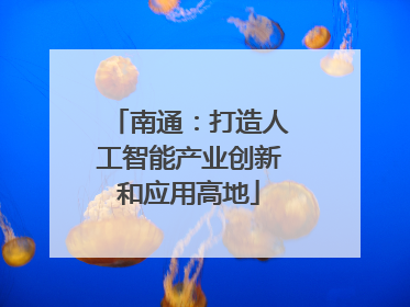 南通：打造人工智能产业创新和应用高地