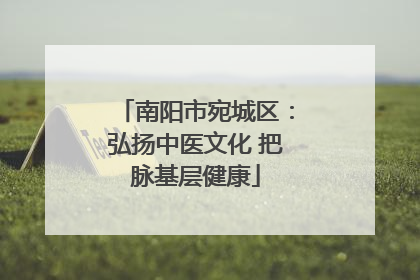 南阳市宛城区：弘扬中医文化 把脉基层健康