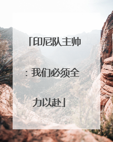 印尼队主帅：我们必须全力以赴
