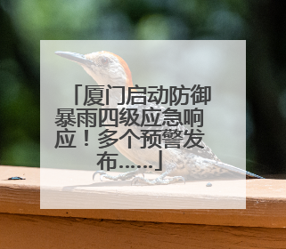 厦门启动防御暴雨四级应急响应！多个预警发布……