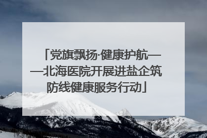 党旗飘扬·健康护航——北海医院开展进盐企筑防线健康服务行动