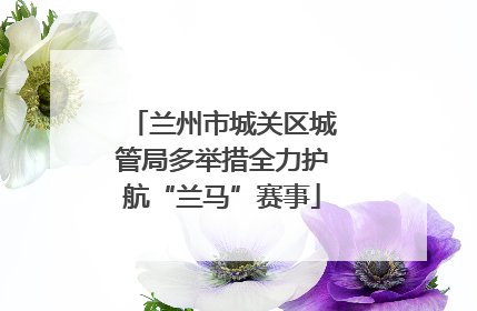 兰州市城关区城管局多举措全力护航“兰马”赛事