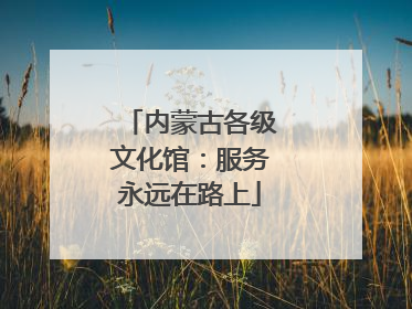 内蒙古各级文化馆：服务永远在路上