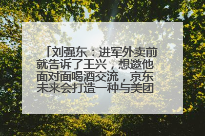 刘强东：进军外卖前就告诉了王兴，想邀他面对面喝酒交流，京东未来会打造一种与美团不同的商业模式