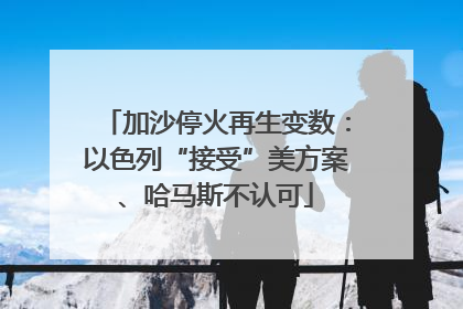 加沙停火再生变数：以色列“接受”美方案、哈马斯不认可