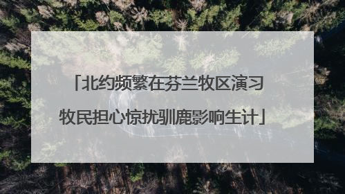 北约频繁在芬兰牧区演习 牧民担心惊扰驯鹿影响生计