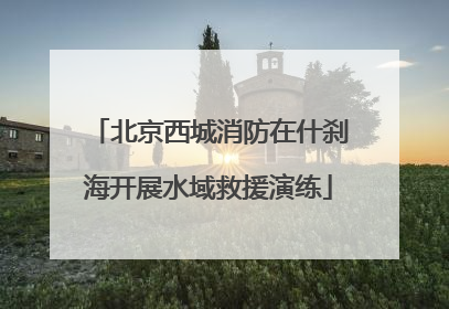 北京西城消防在什刹海开展水域救援演练