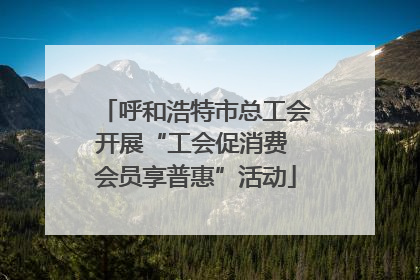 呼和浩特市总工会开展“工会促消费 会员享普惠”活动