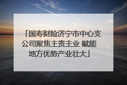 国寿财险济宁市中心支公司聚焦主责主业 赋能地方优势产业壮大