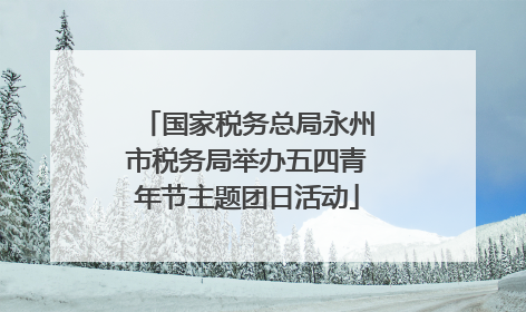国家税务总局永州市税务局举办五四青年节主题团日活动