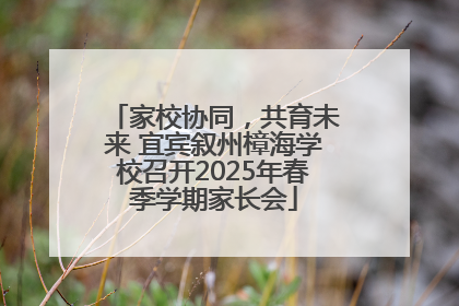 家校协同，共育未来 宜宾叙州樟海学校召开2025年春季学期家长会