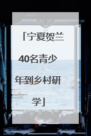 宁夏贺兰40名青少年到乡村研学