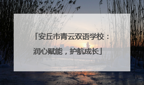 安丘市青云双语学校：润心赋能，护航成长