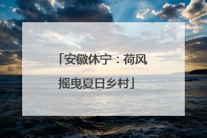 安徽休宁：荷风摇曳夏日乡村