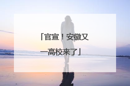 官宣！安徽又一高校来了