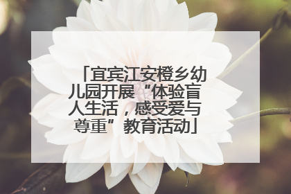 宜宾江安橙乡幼儿园开展“体验盲人生活，感受爱与尊重”教育活动