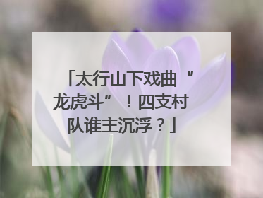 太行山下戏曲“龙虎斗”！四支村队谁主沉浮？