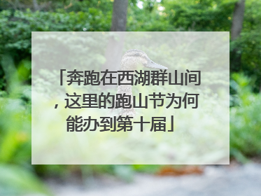 奔跑在西湖群山间，这里的跑山节为何能办到第十届