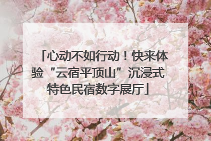 心动不如行动！快来体验“云宿平顶山”沉浸式特色民宿数字展厅
