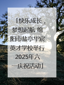 快乐成长，梦想起航 绵阳市盐亭华宸英才学校举行2025年六一庆祝活动