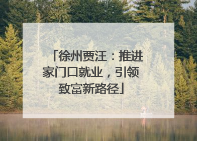 徐州贾汪：推进家门口就业，引领致富新路径