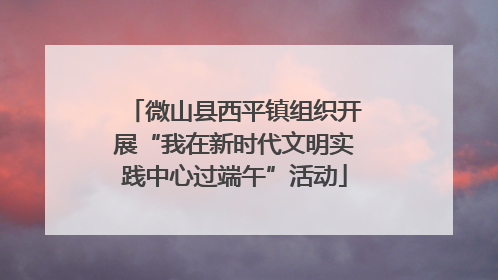 微山县西平镇组织开展“我在新时代文明实践中心过端午”活动
