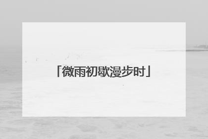 微雨初歇漫步时