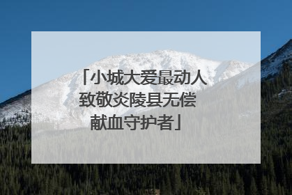 小城大爱最动人 致敬炎陵县无偿献血守护者