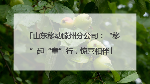 山东移动滕州分公司：“移”起“童”行，惊喜相伴