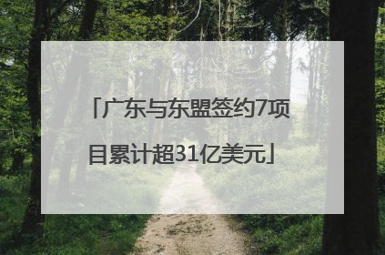 广东与东盟签约7项目累计超31亿美元