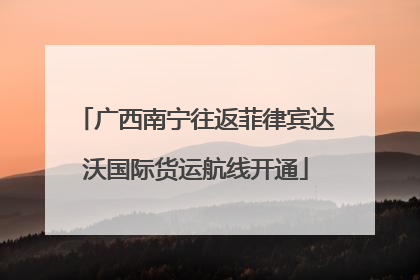 广西南宁往返菲律宾达沃国际货运航线开通
