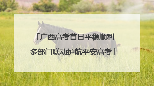 广西高考首日平稳顺利 多部门联动护航平安高考