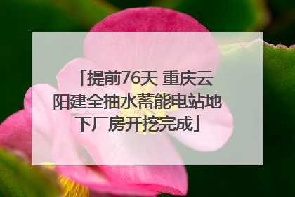 提前76天 重庆云阳建全抽水蓄能电站地下厂房开挖完成