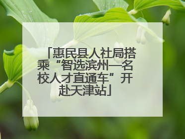 惠民县人社局搭乘“智选滨州—名校人才直通车”开赴天津站