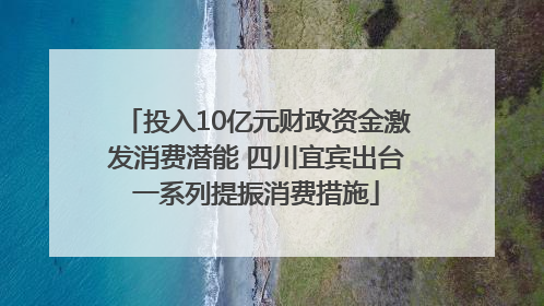 投入10亿元财政资金激发消费潜能 四川宜宾出台一系列提振消费措施