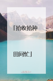 抢收抢种田间忙