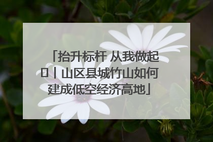 抬升标杆 从我做起⑭丨山区县城竹山如何建成低空经济高地