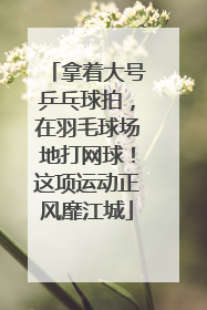 拿着大号乒乓球拍，在羽毛球场地打网球！这项运动正风靡江城
